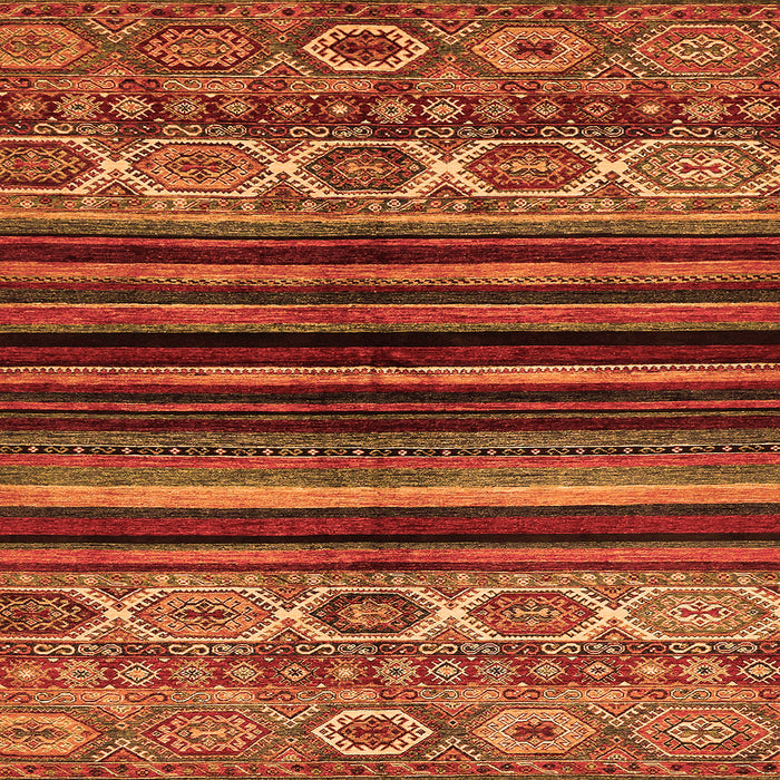 Square Abstract Orange Modern Rug, abs597org