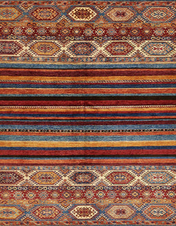 Abstract Saffron Red Modern Rug, abs597