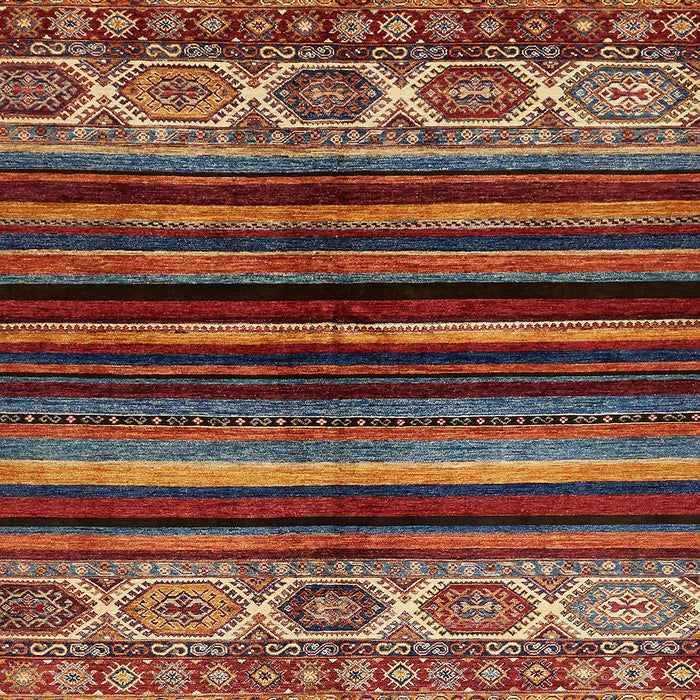 Abstract Saffron Red Modern Rug, abs597