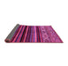 Sideview of Abstract Pink Modern Rug, abs597pnk