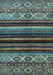 Abstract Light Blue Modern Rug, abs597lblu