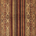 Square Abstract Brown Modern Rug, abs597brn