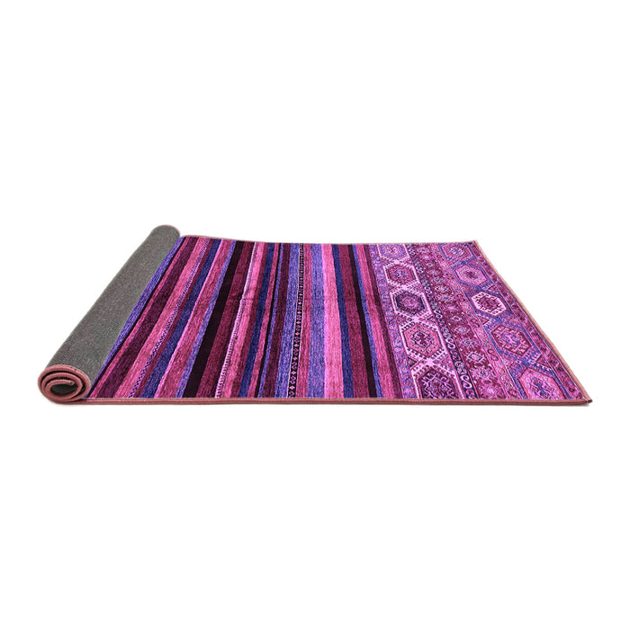 Sideview of Abstract Purple Modern Rug, abs597pur
