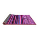 Sideview of Abstract Purple Modern Rug, abs597pur