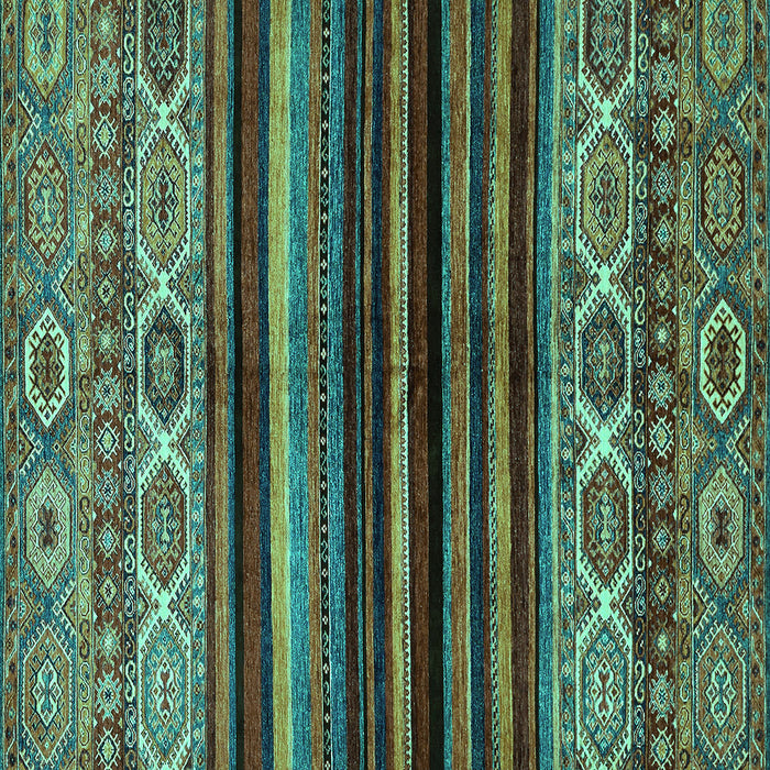 Square Abstract Turquoise Modern Rug, abs597turq