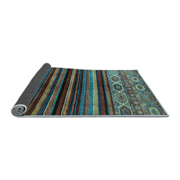 Sideview of Abstract Light Blue Modern Rug, abs597lblu