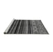 Sideview of Machine Washable Abstract Gray Modern Rug, wshabs597gry