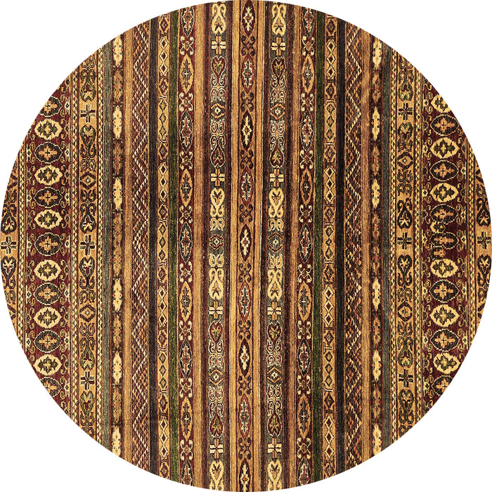 Round Abstract Brown Modern Rug, abs598brn