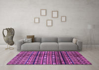 Machine Washable Abstract Purple Modern Rug, wshabs598pur