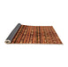 Sideview of Abstract Orange Modern Rug, abs598org