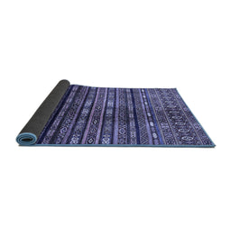 Sideview of Abstract Blue Modern Rug, abs598blu