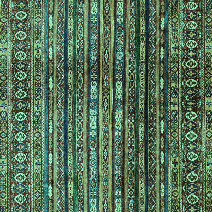 Square Machine Washable Abstract Turquoise Modern Area Rugs, wshabs598turq