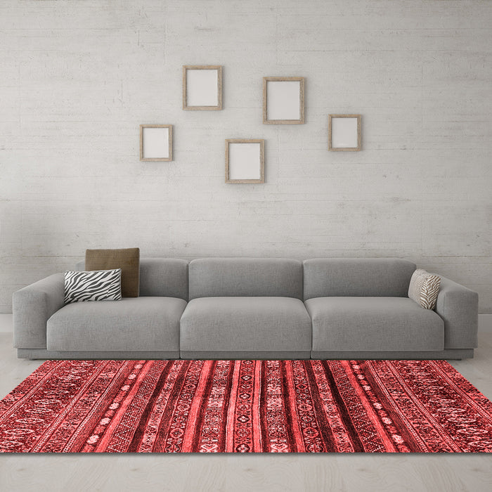 Modern Red Washable Rugs