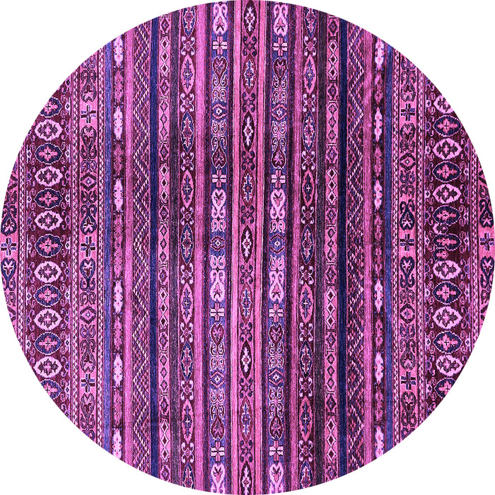 Round Abstract Purple Modern Rug, abs598pur