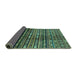 Sideview of Abstract Turquoise Modern Rug, abs598turq