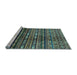 Sideview of Machine Washable Abstract Light Blue Modern Rug, wshabs598lblu