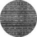 Round Abstract Gray Modern Rug, abs598gry