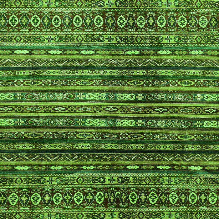 Square Machine Washable Abstract Green Modern Area Rugs, wshabs598grn