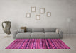 Machine Washable Abstract Pink Modern Rug in a Living Room, wshabs598pnk