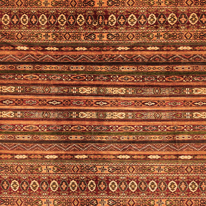 Square Machine Washable Abstract Orange Modern Area Rugs, wshabs598org