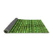 Sideview of Abstract Green Modern Rug, abs598grn