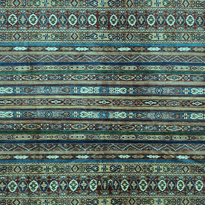 Square Abstract Light Blue Modern Rug, abs598lblu