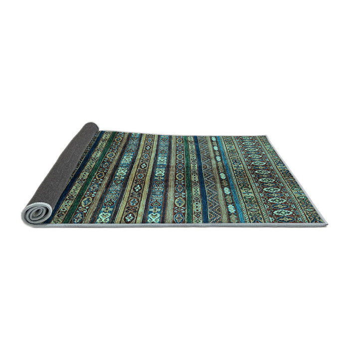 Sideview of Abstract Light Blue Modern Rug, abs598lblu