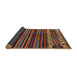 Sideview of Abstract Saffron Red Modern Rug, abs599