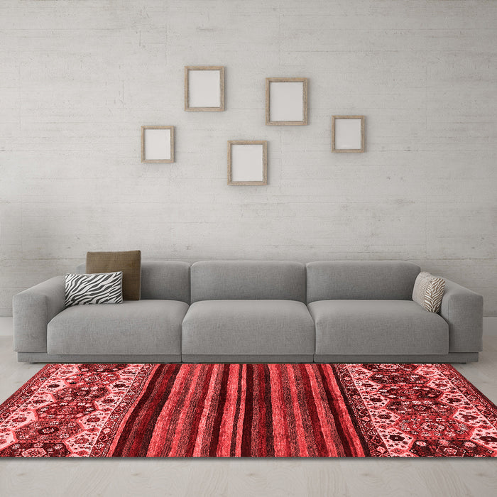 Modern Red Washable Rugs