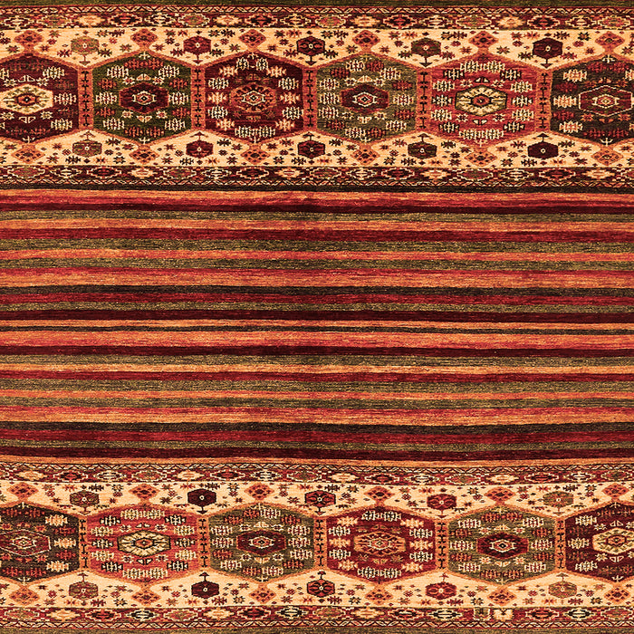 Square Abstract Orange Modern Rug, abs599org