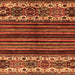 Square Abstract Orange Modern Rug, abs599org