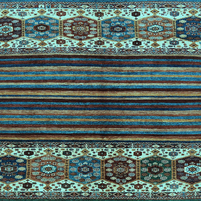 Square Abstract Light Blue Modern Rug, abs599lblu