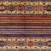 Square Abstract Saffron Red Modern Rug, abs599