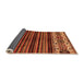 Sideview of Abstract Orange Modern Rug, abs599org