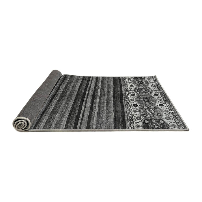 Sideview of Abstract Gray Modern Rug, abs599gry