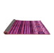 Sideview of Abstract Pink Modern Rug, abs599pnk