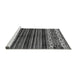 Sideview of Machine Washable Abstract Gray Modern Rug, wshabs599gry