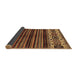 Sideview of Abstract Brown Modern Rug, abs599brn