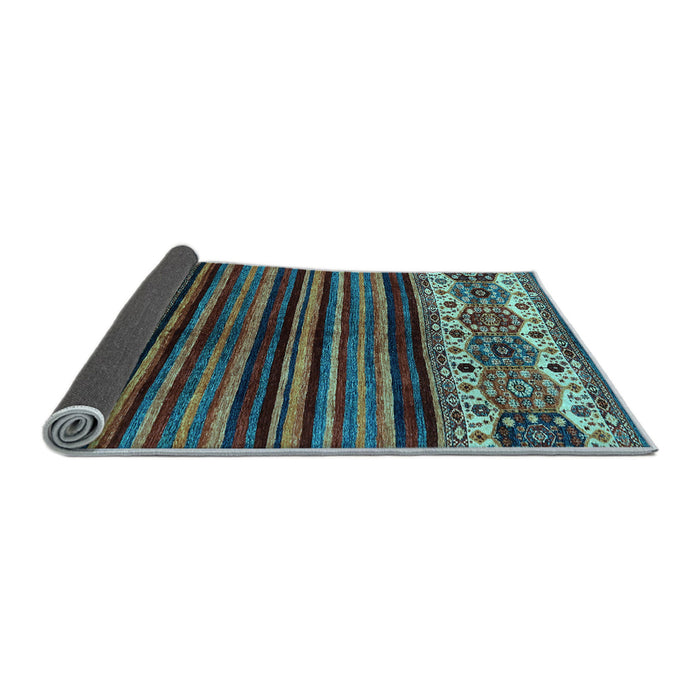 Sideview of Abstract Light Blue Modern Rug, abs599lblu