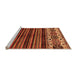 Sideview of Machine Washable Abstract Orange Modern Area Rugs, wshabs599org