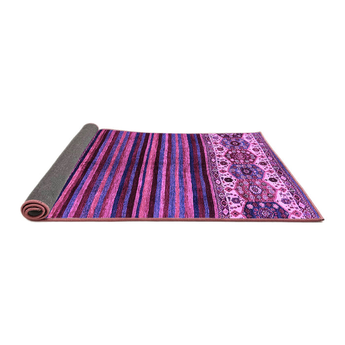 Sideview of Abstract Purple Modern Rug, abs599pur
