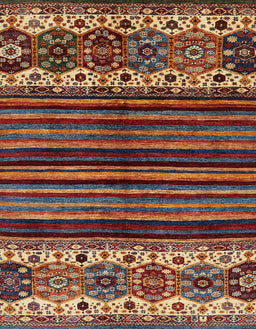 Abstract Saffron Red Modern Rug, abs599