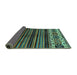 Sideview of Abstract Turquoise Modern Rug, abs599turq