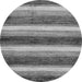 Round Machine Washable Abstract Gray Modern Rug, wshabs59gry