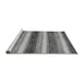 Sideview of Machine Washable Abstract Gray Modern Rug, wshabs59gry