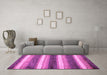 Machine Washable Abstract Purple Modern Area Rugs in a Living Room, wshabs59pur