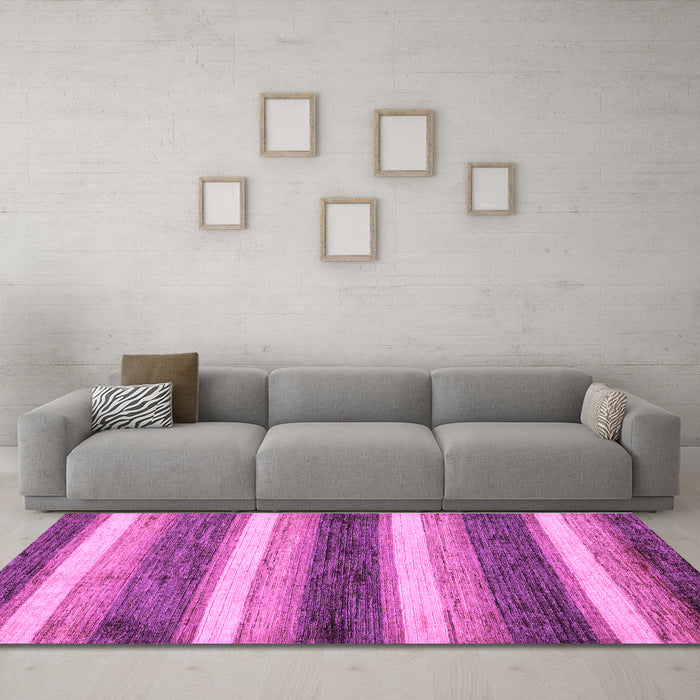 Machine Washable Abstract Purple Modern Area Rugs in a Living Room, wshabs59pur