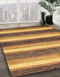 Abstract Saddle Brown Modern Rug, abs59