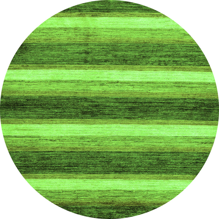 Round Abstract Green Modern Rug, abs59grn
