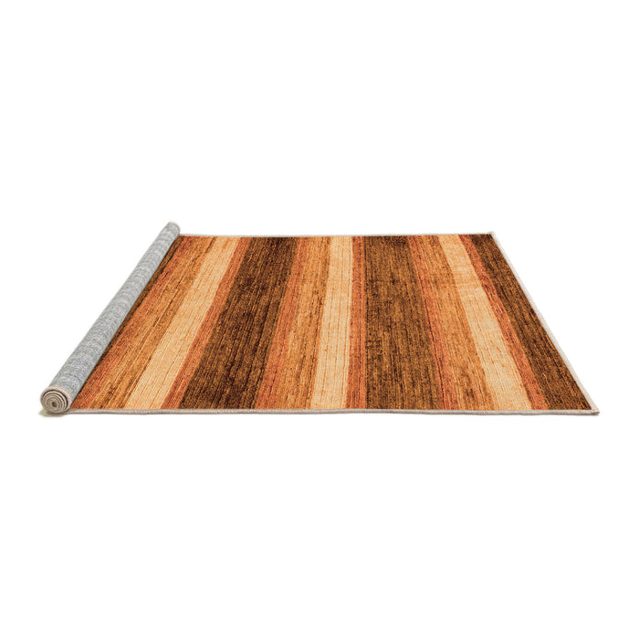 Sideview of Machine Washable Abstract Orange Modern Area Rugs, wshabs59org